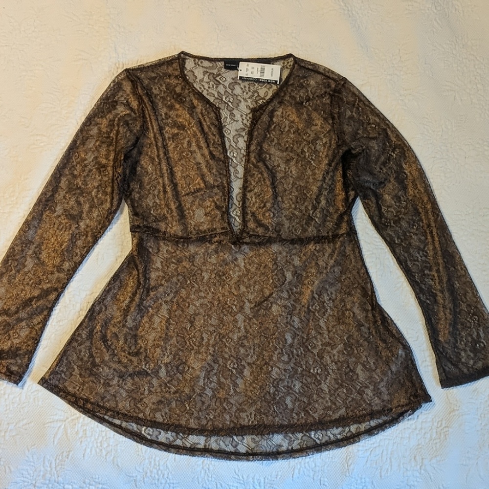 NEW Brown Lace Top
